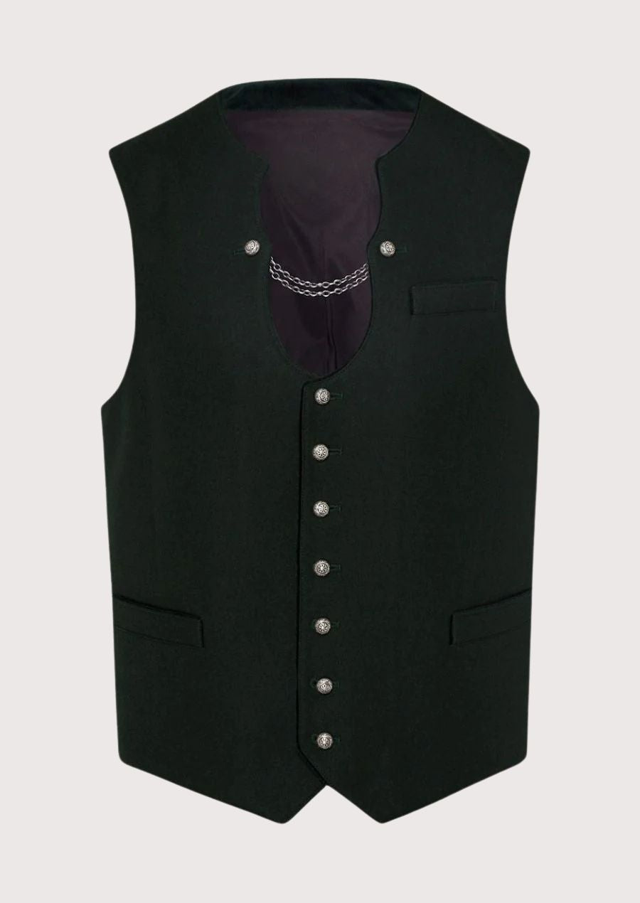 Linen Trachten Vest for Men - Lightweight and breathable for festive occasions