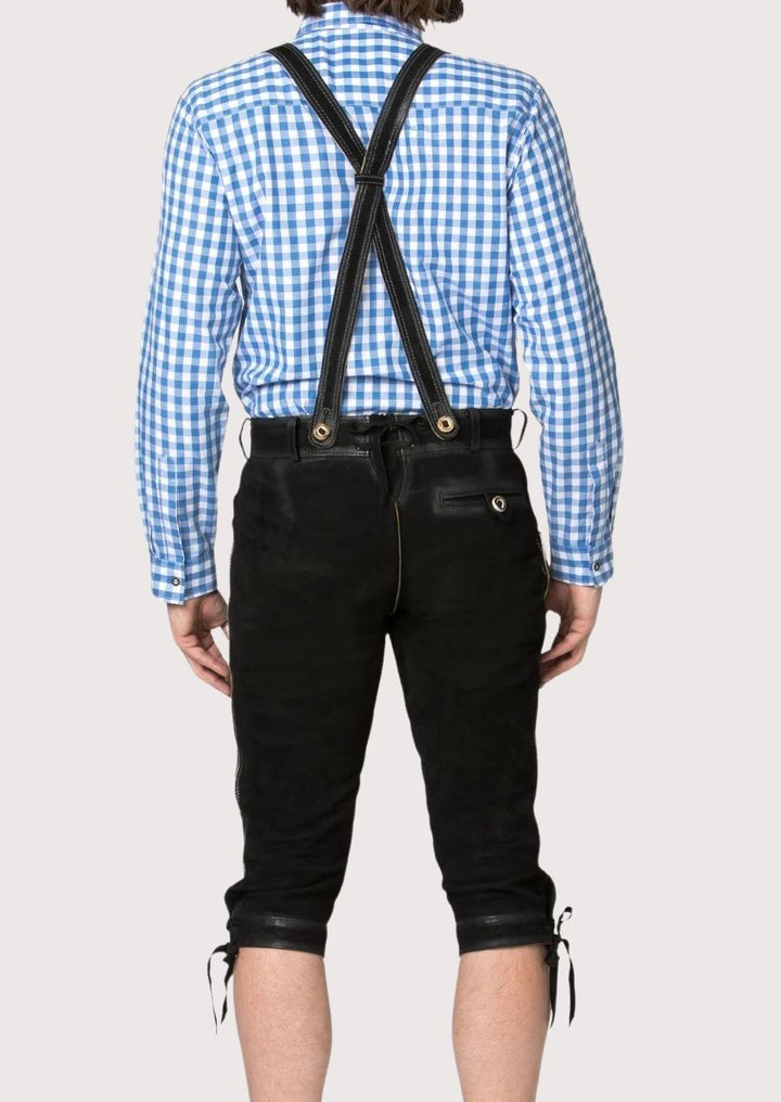 Durable leather Men’s Bundhosen providing warmth and comfort for all winter activities