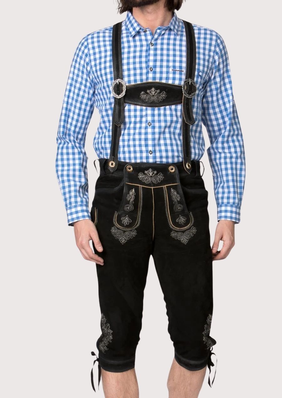 Men’s Bundhosen pants made from premium leather for superior warmth and winter comfort