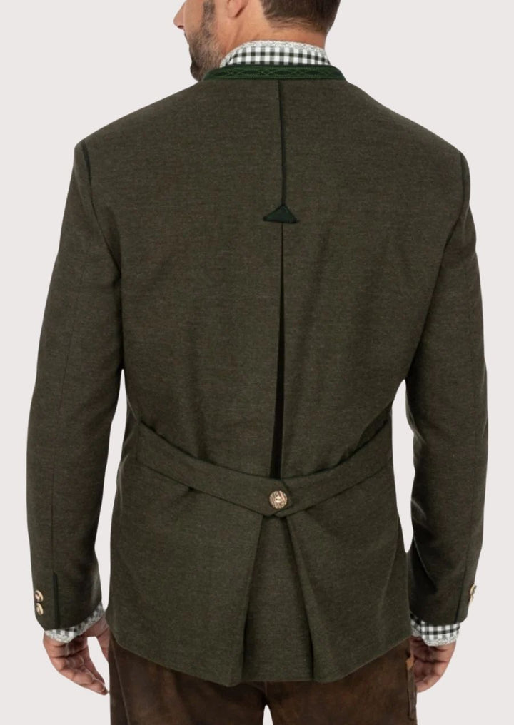 Premium Wool Men’s Trachten Jacket with Rustic Buttons - Classic Look for Cultural Gatherings