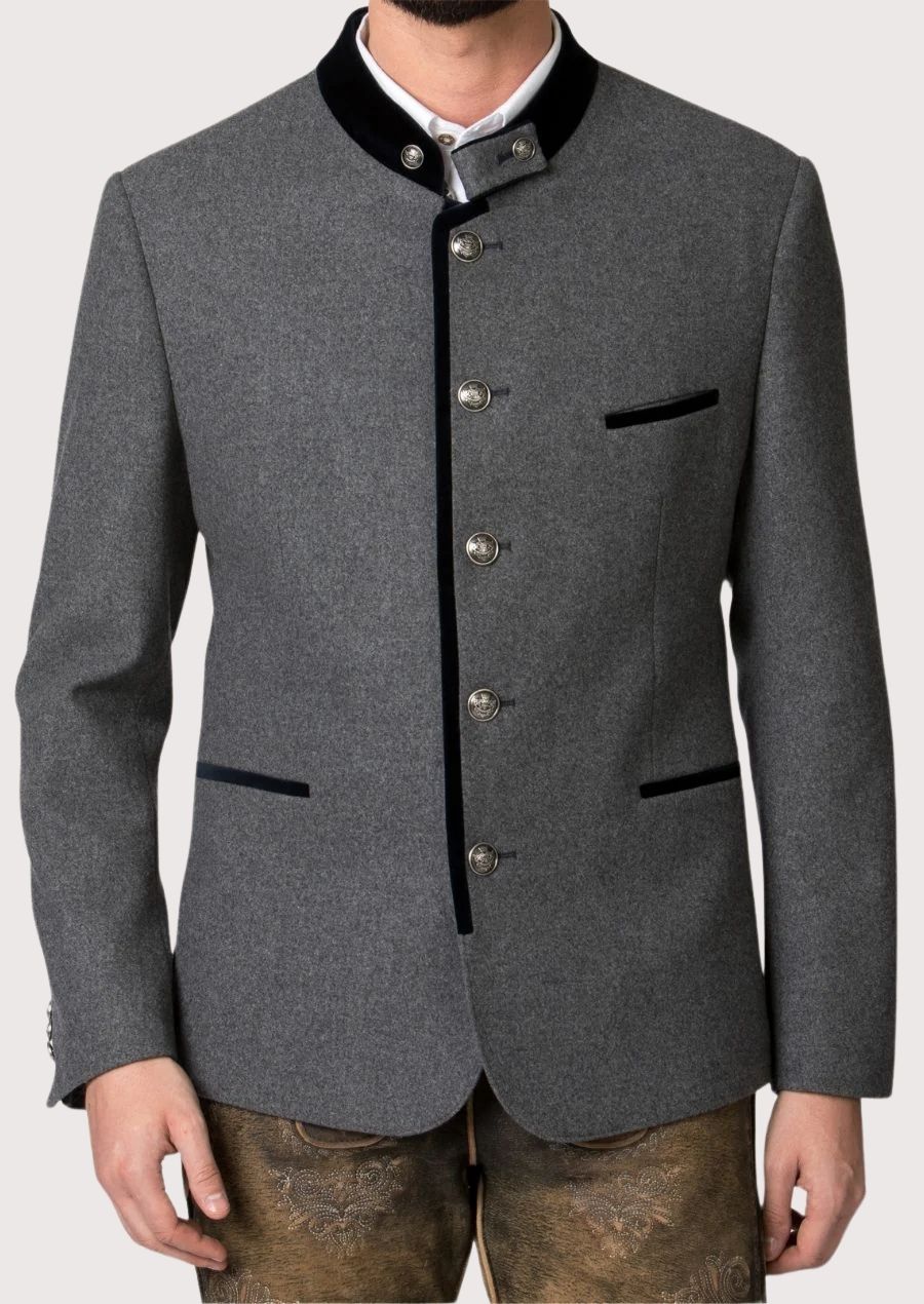 Traditional alpine men’s jacket with handcrafted buttons and timeless German design