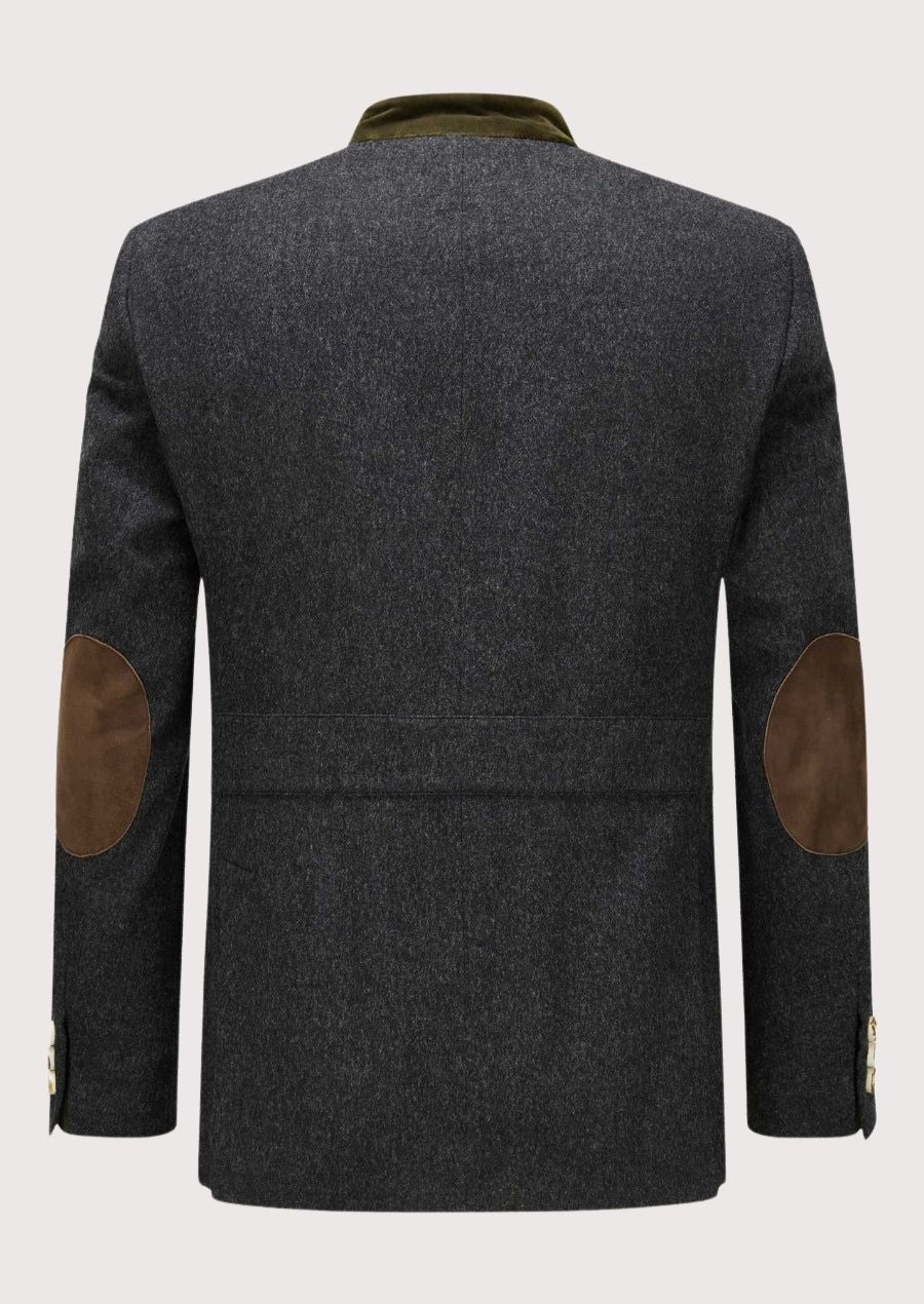 Stylish Men's Trachten Jacket Made of 100% Wool for Oktoberfest and Cultural Celebrations