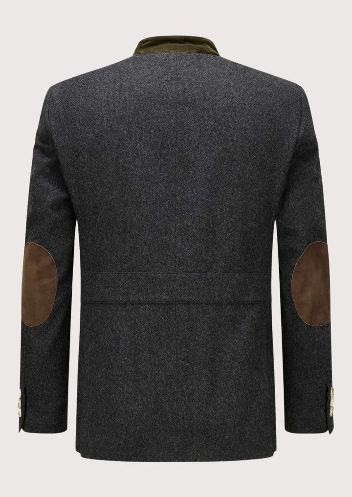 Stylish Men's Trachten Jacket Made of 100% Wool for Oktoberfest and Cultural Celebrations