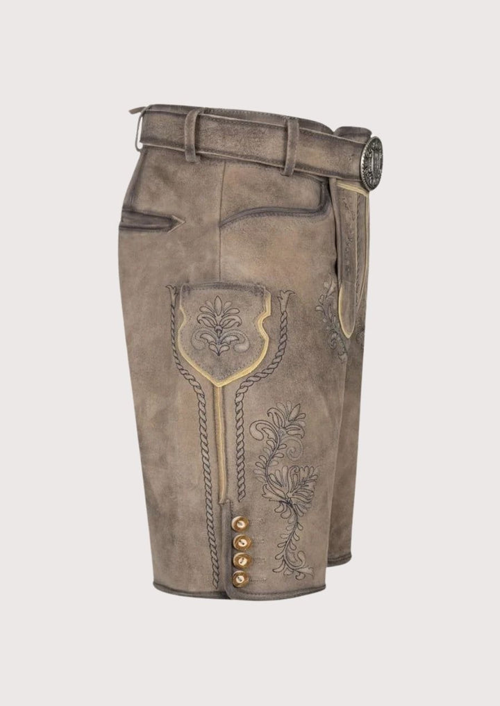 Stylish and versatile men's lederhosen, perfect for Oktoberfest, weddings, and casual German-themed gatherings.