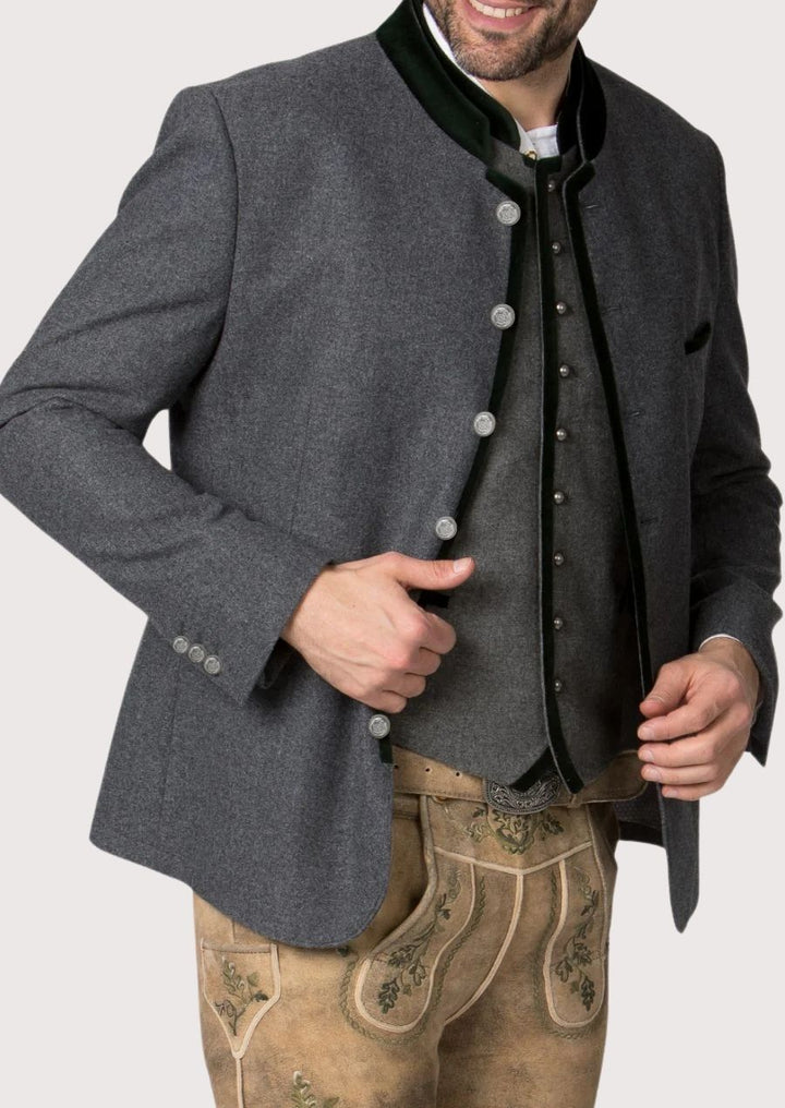 Premium wool Men’s Trachten Jacket ideal for Oktoberfest and traditional cultural events.