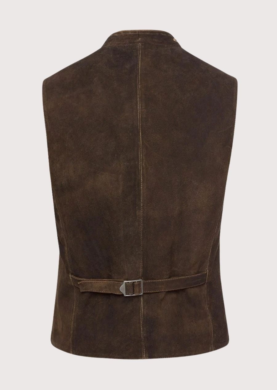 Men's Bavarian leather vest – Premium quality with a tailored fit, ideal for Oktoberfest celebrations and cultural festivals.