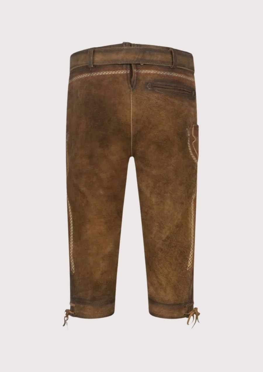 Men's modern Bundhosen featuring intricate hand-stitched details and adjustable fit, offering both durability and comfort for winter adventures.