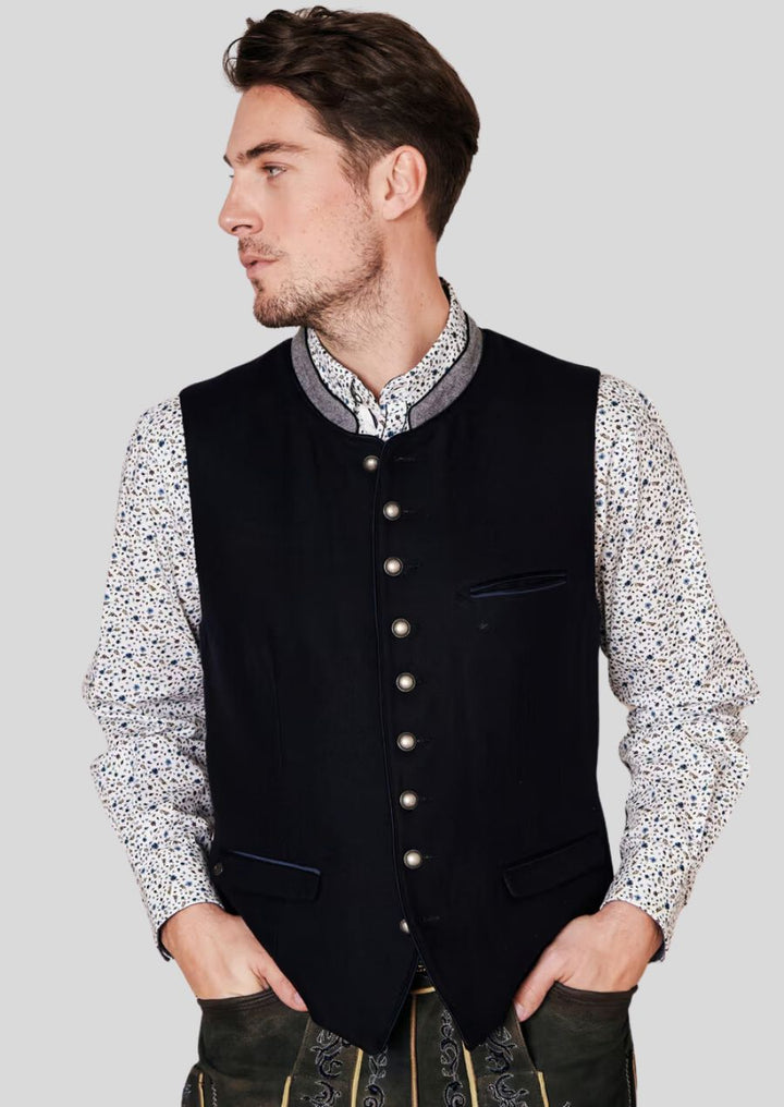 Premium Black Oktoberfest Festive Vest – Celebrate in Style