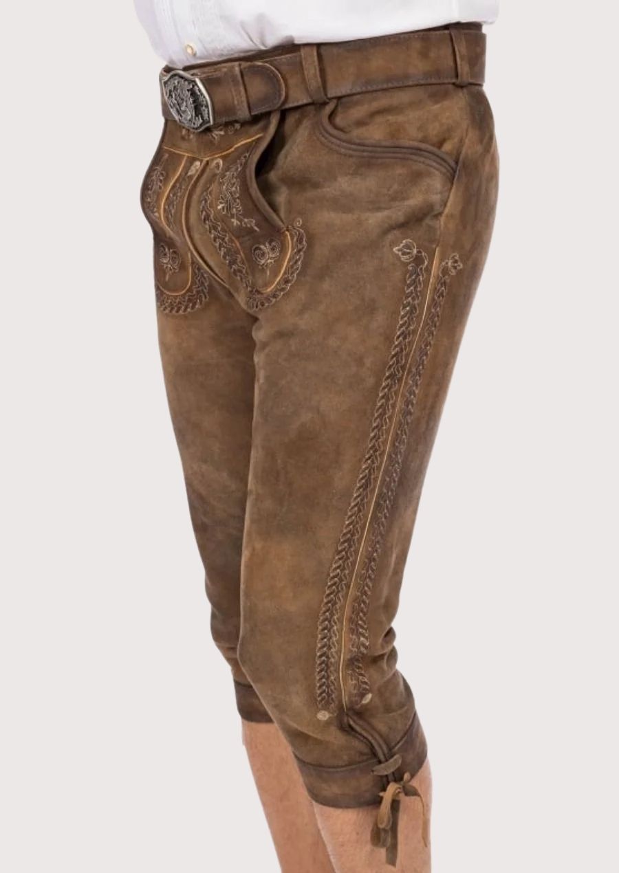 Comfortable and durable Men's Bundhosen with hand-stitched embroidery, perfect for winter festivals and casual wear.