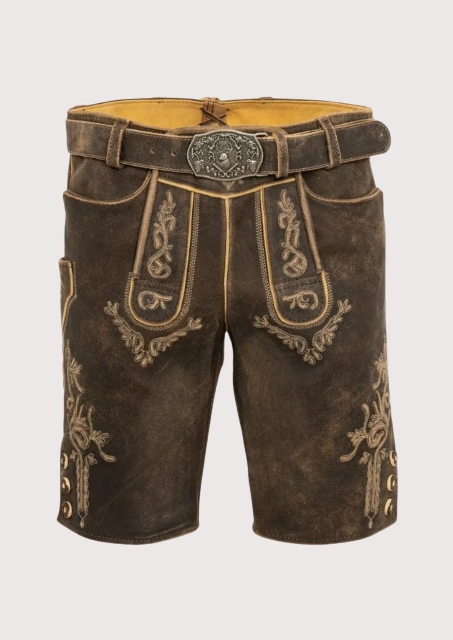 Premium Quality Lederhosen for Men – Authentic Bavarian design with intricate embroidery for Oktoberfest.