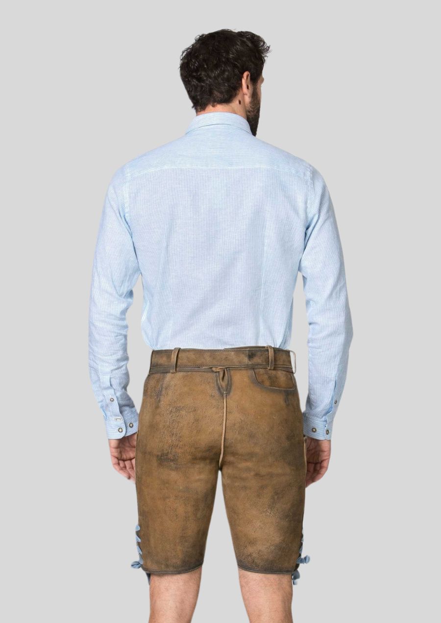 Rock Your Lederhosen Men's Style Guide & Comfortable Fit Back Pose