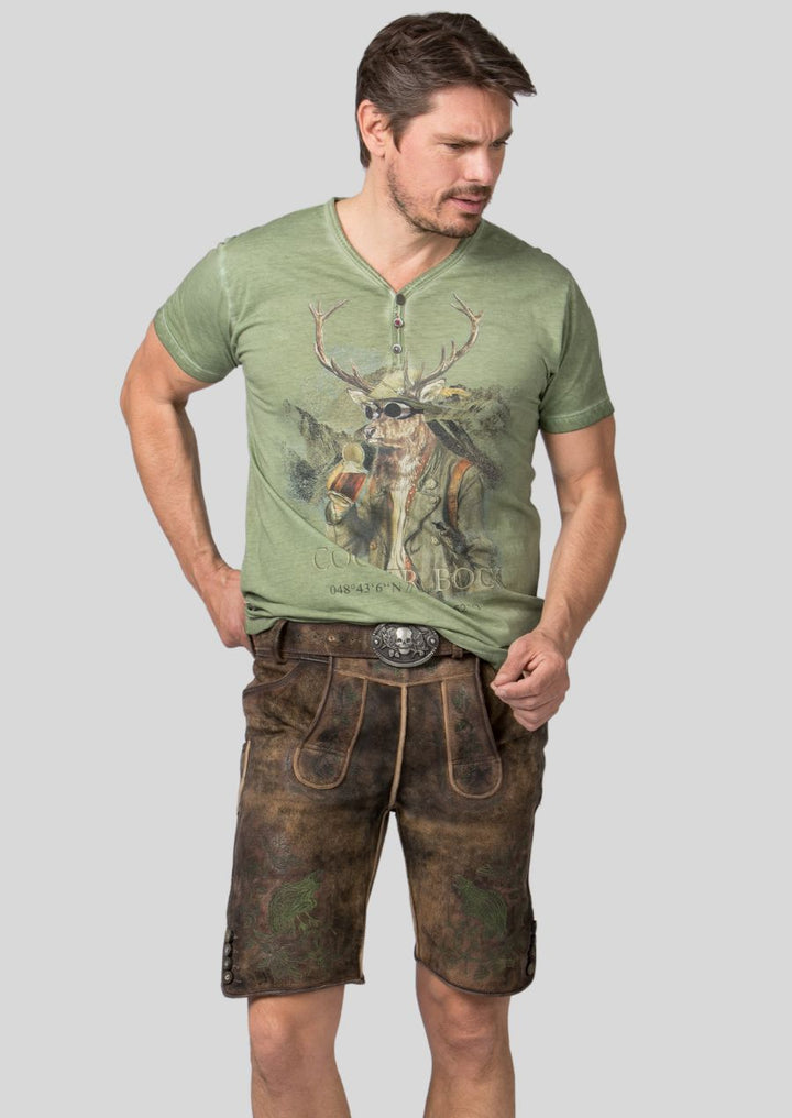 Rustic Aged Look Meets Breathable Comfort Lederhosen