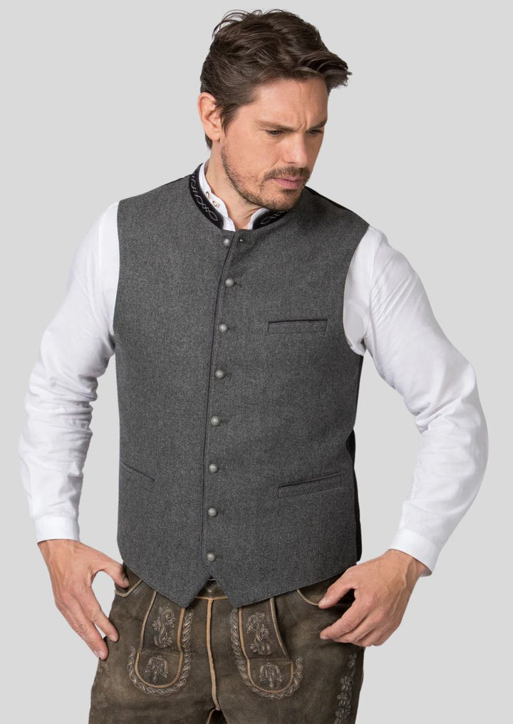 Rustic Bavarian Wool Vest – Cozy Alpine Style