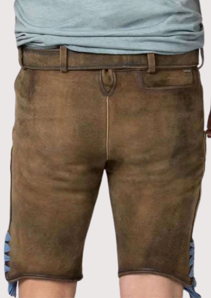 Traditional German lederhosen distressed look