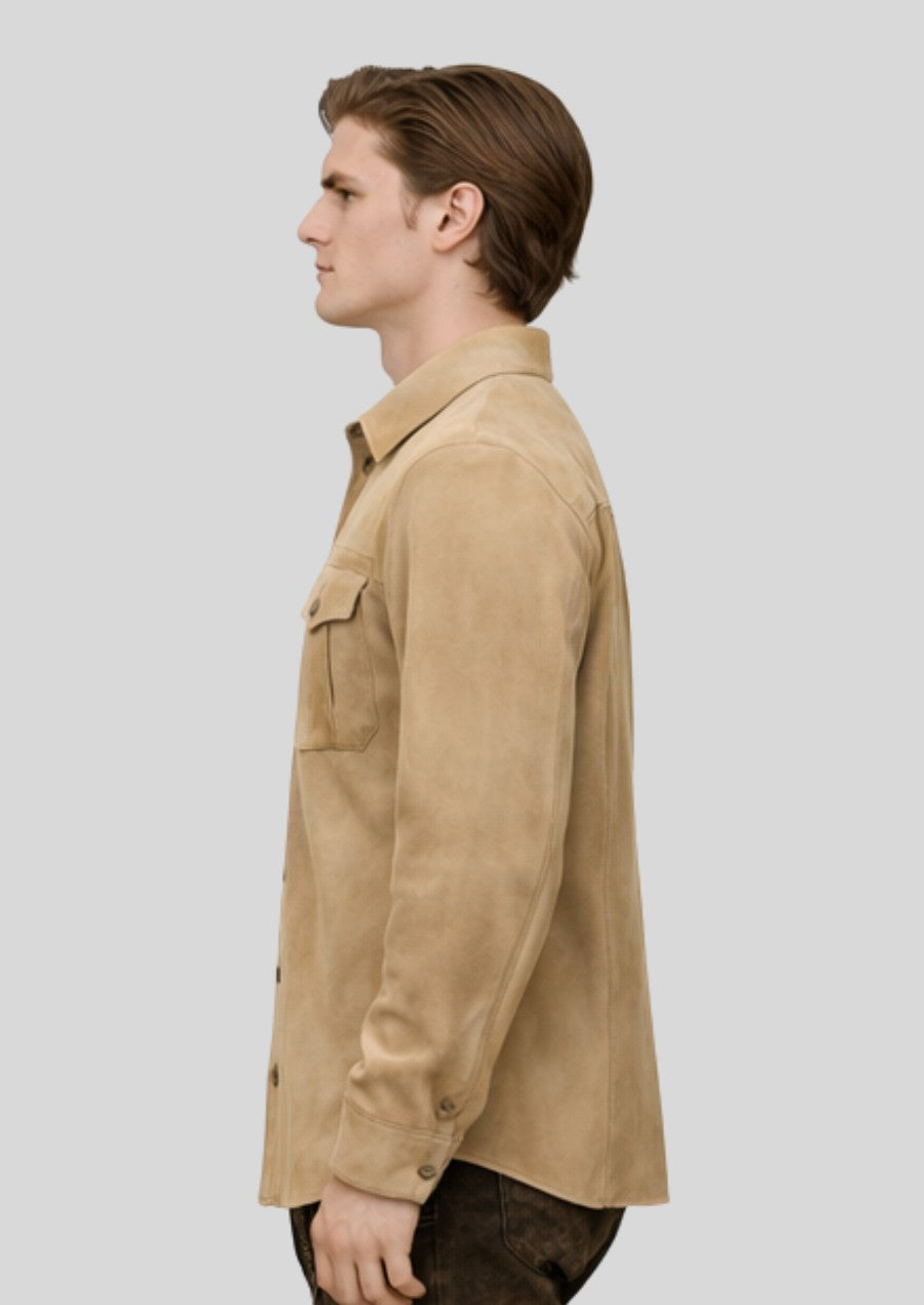 Elegant Bavarian suede jacket for men featuring premium traditional Trachten design