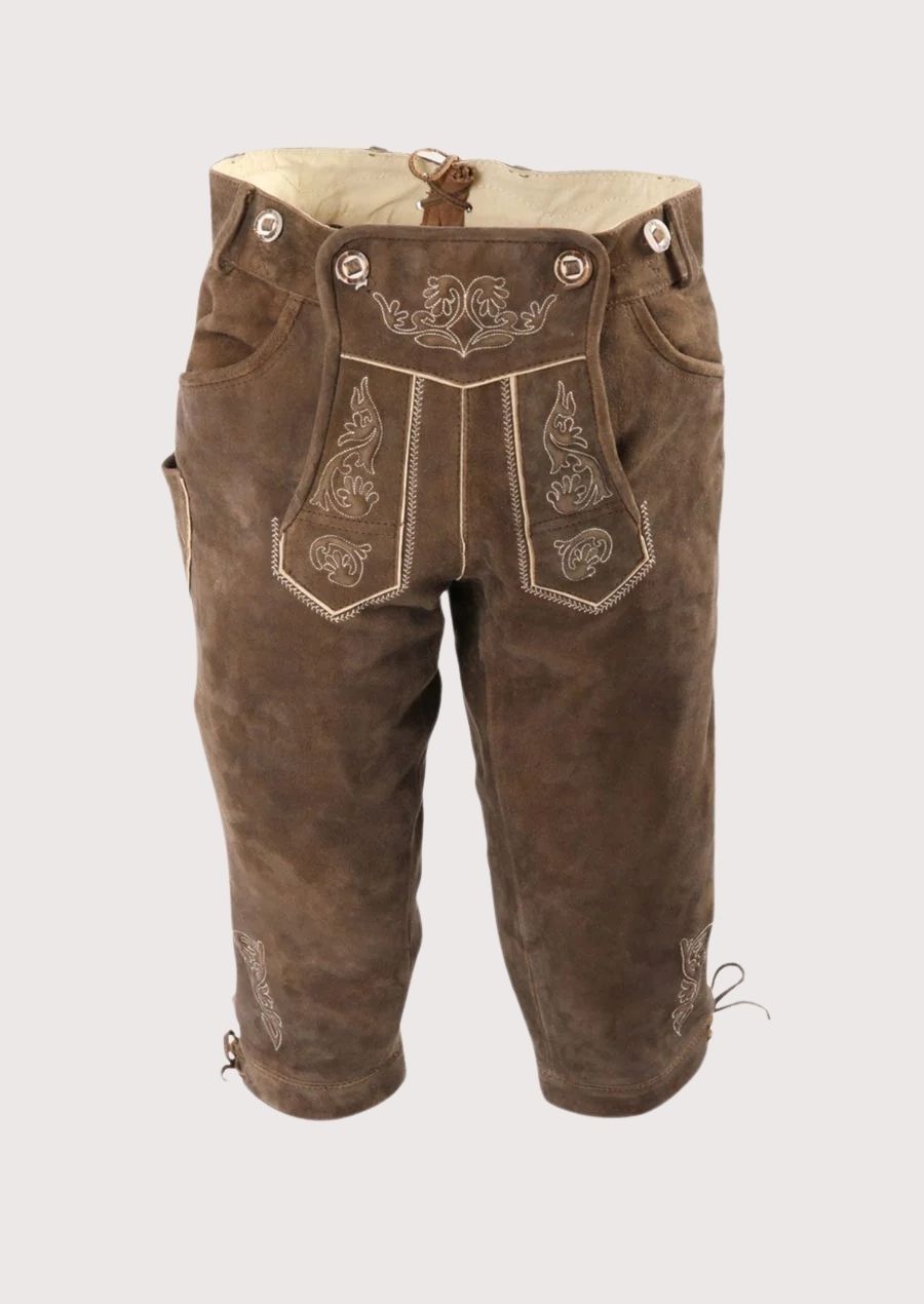 Premium leather Trendy Men’s Bundhosen with adjustable cuffs and waist for a custom fit