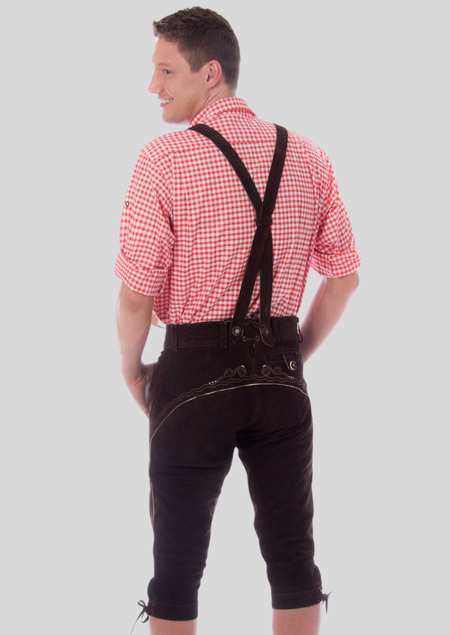 Embrace classic Bavarian tradition with our Men's Vintage Details Bundhosen. These knee-length leather trousers feature authentic vintage touches for a touch of rugged charm. Experience superior comfort and durability, perfect for various occasions.