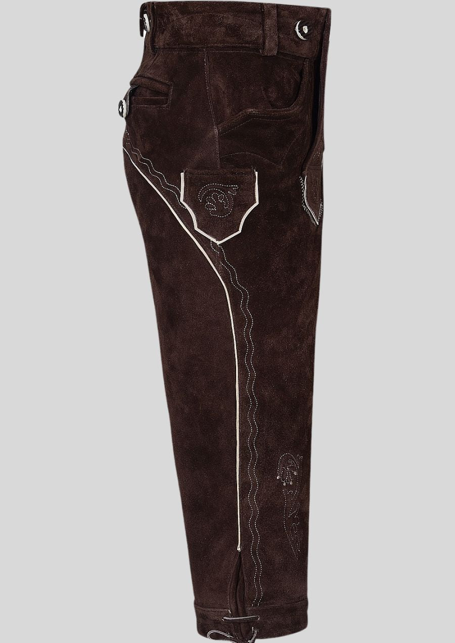 Experience the perfect blend of comfort and character with the Men's Vintage Details Bundhosen. Constructed from supple leather with a relaxed fit, these trousers provide exceptional comfort for all-day wear. Vintage details add a touch of personality, making them a standout piece for any occasion.